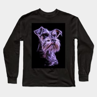 Schnauzer Cute Portrait Loft and Spiritual Style Long Sleeve T-Shirt